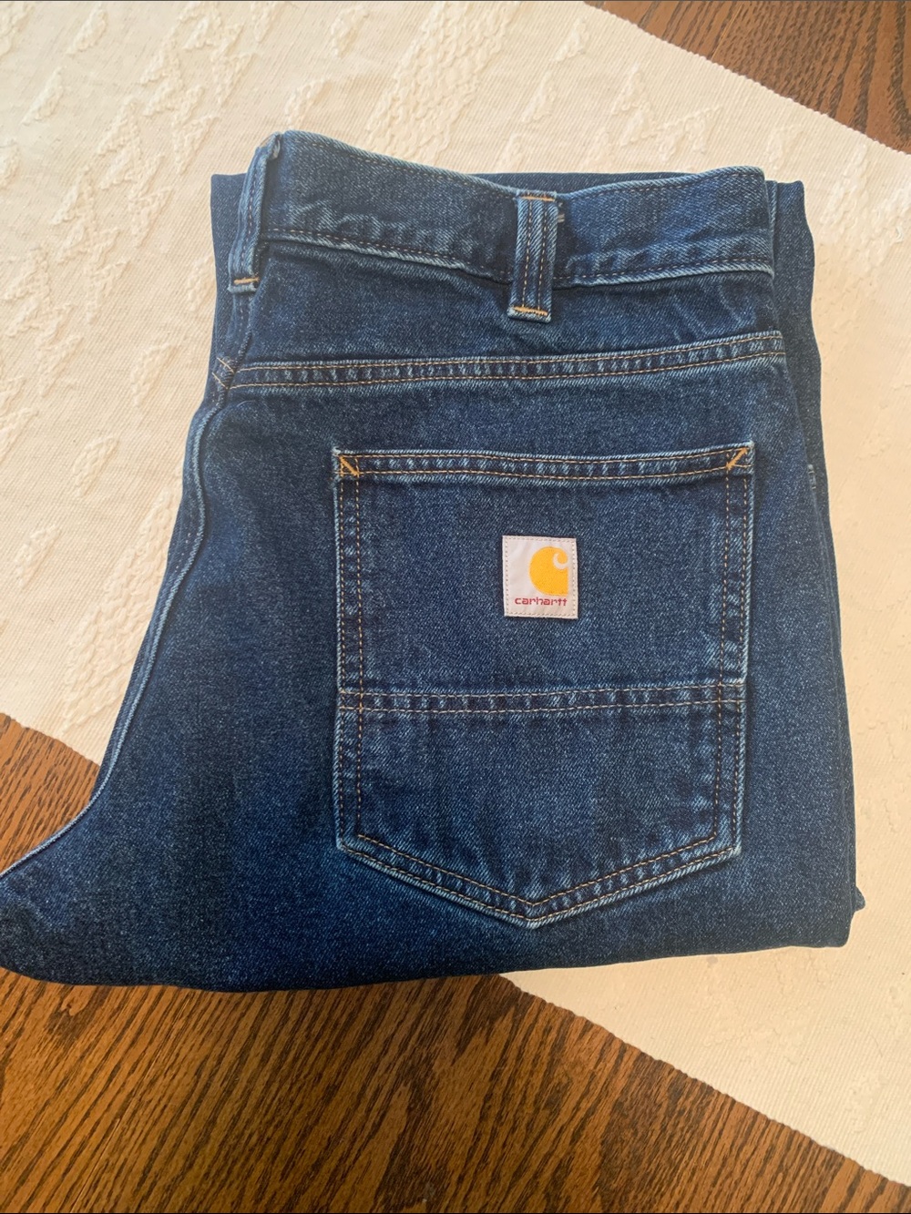 Carhartt Men’s Dark Blue Relaxed Fit Jeans 34x30